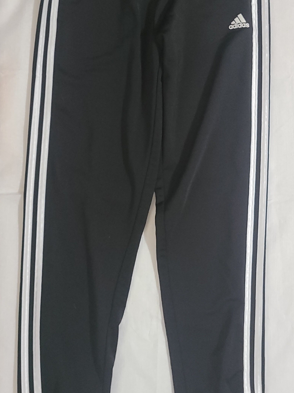 adidas Black Jogger Pants with White 3-Stripes